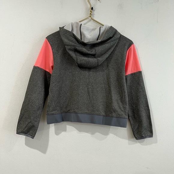 NIKE dry fit. Girls' hooded sweatshirt, size M, with zip in grey and pin… - Picture 3 of 7